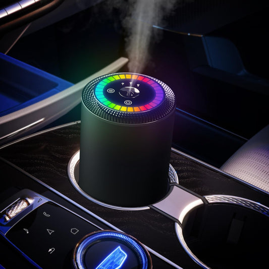 Difuzor Aromaterapie Portabil pentru Mașină , Lumina Ambientală ,  Reîncarcabil USB Design Elegant.